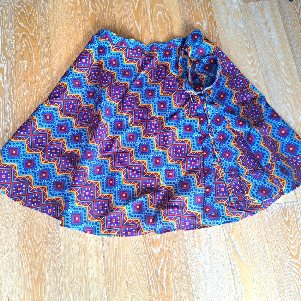 African wax print handmade skirt S/M